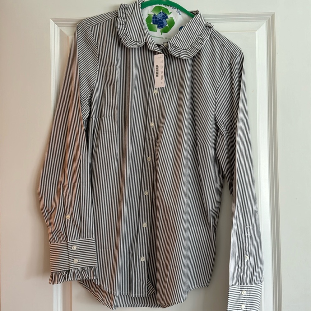 NWT JCrew ruffle blouse size M